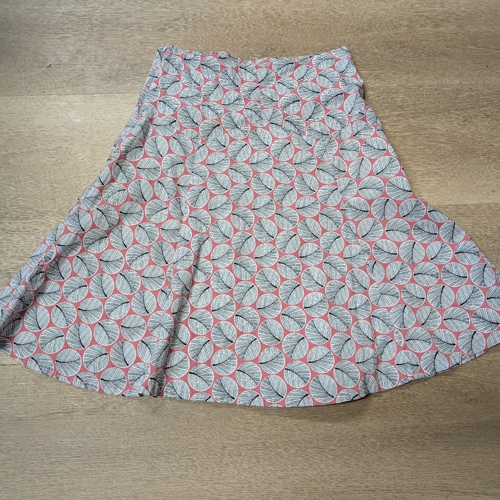 Elevenses Gray and White Pleated Midi Skirt